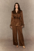 Brûnot — Diamant-Blazer & Weite-Hosen-Set