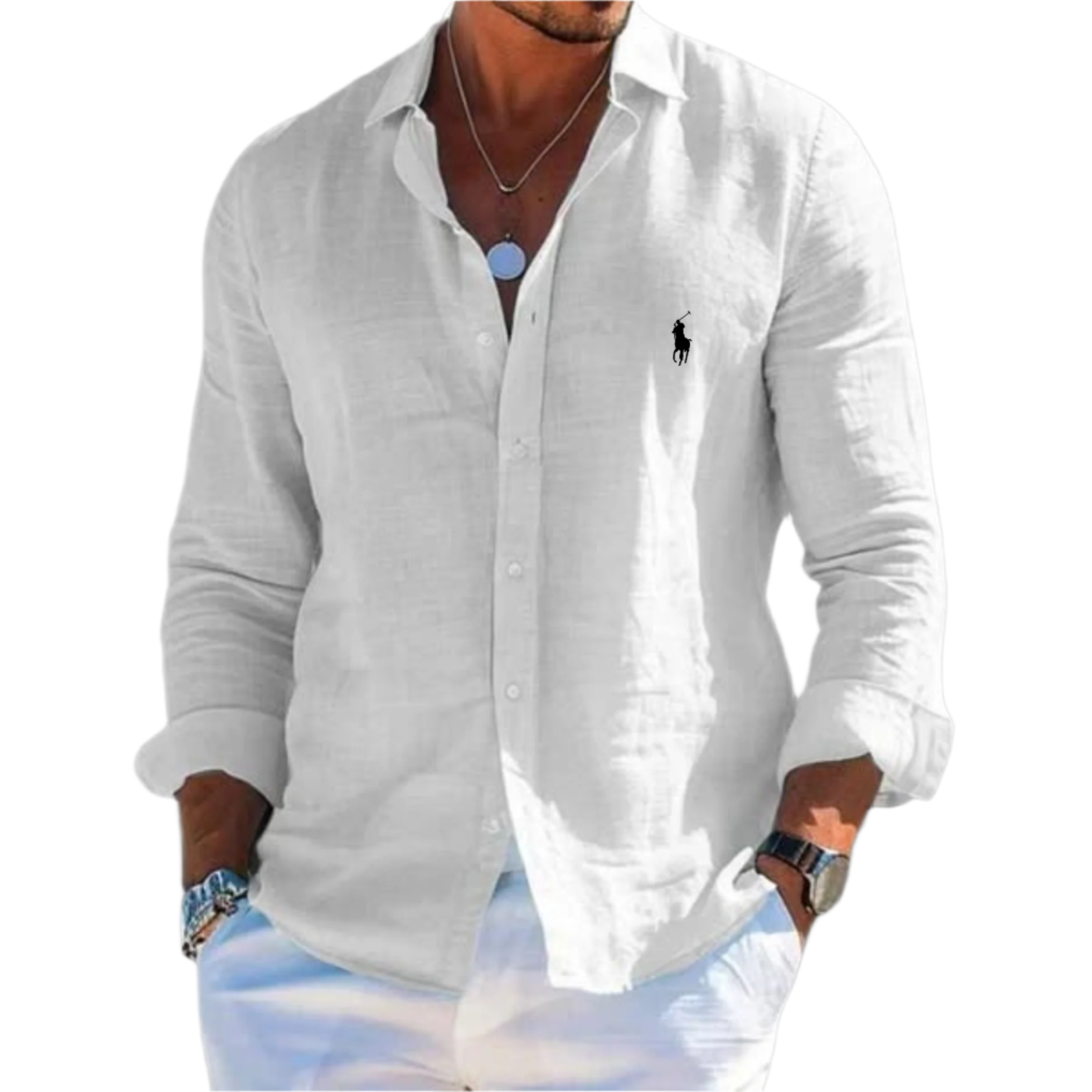 Langarm-Polo-Shirt