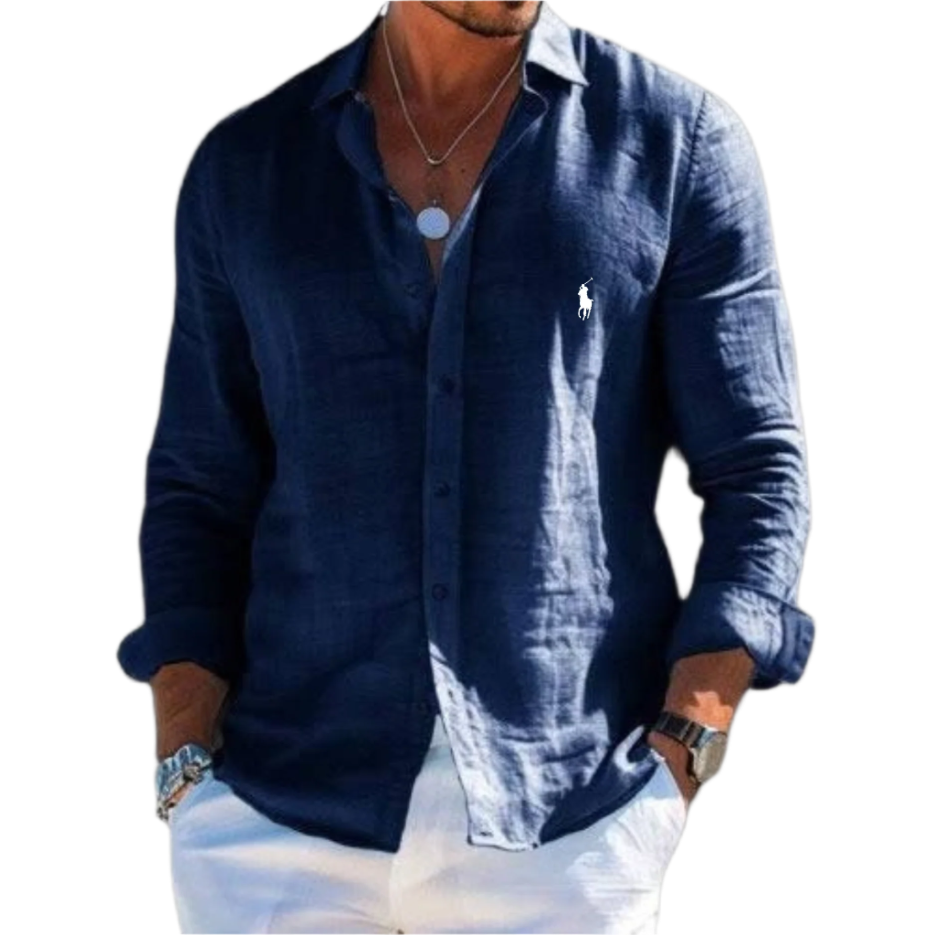 Langarm-Polo-Shirt