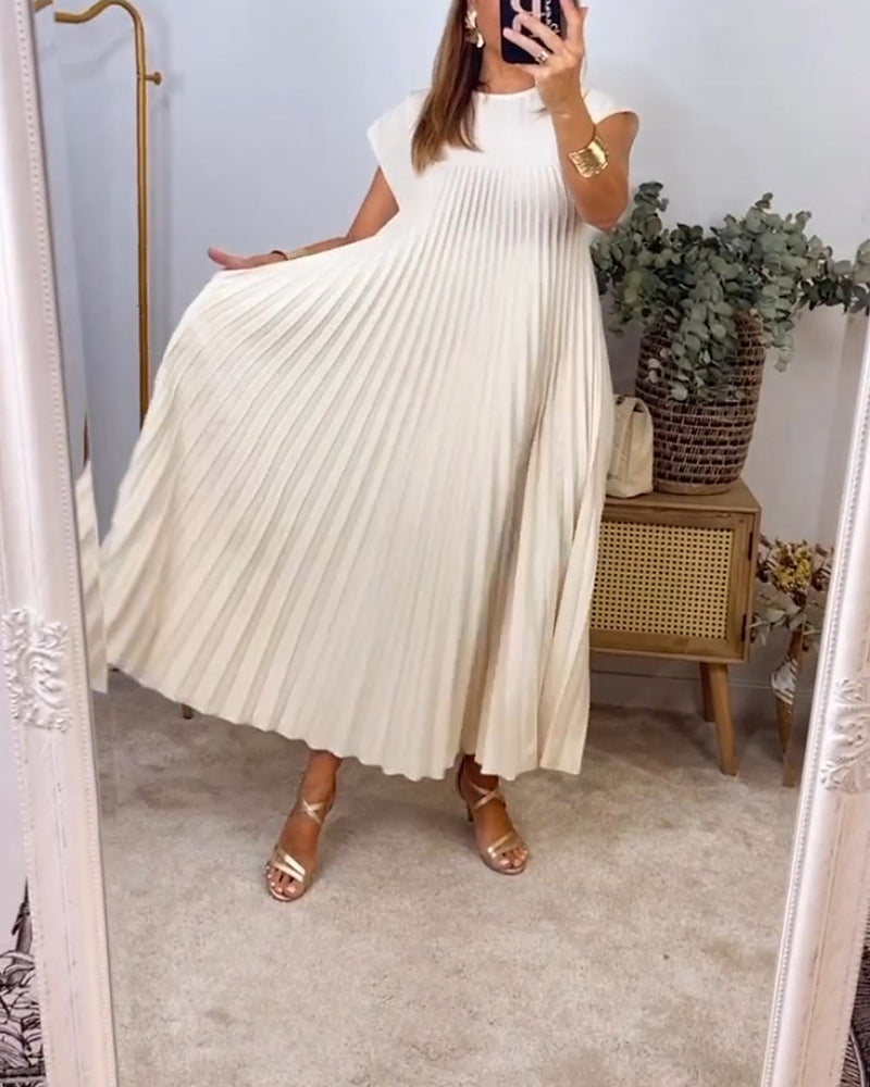 Petra™ – Zeitloses & Bequemes Plissiertes Kleid