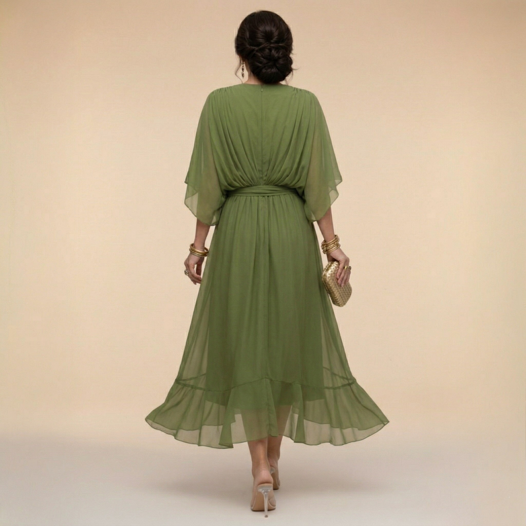 Sorena | Elegantes Maxi-Kleid mit V-Ausschnitt