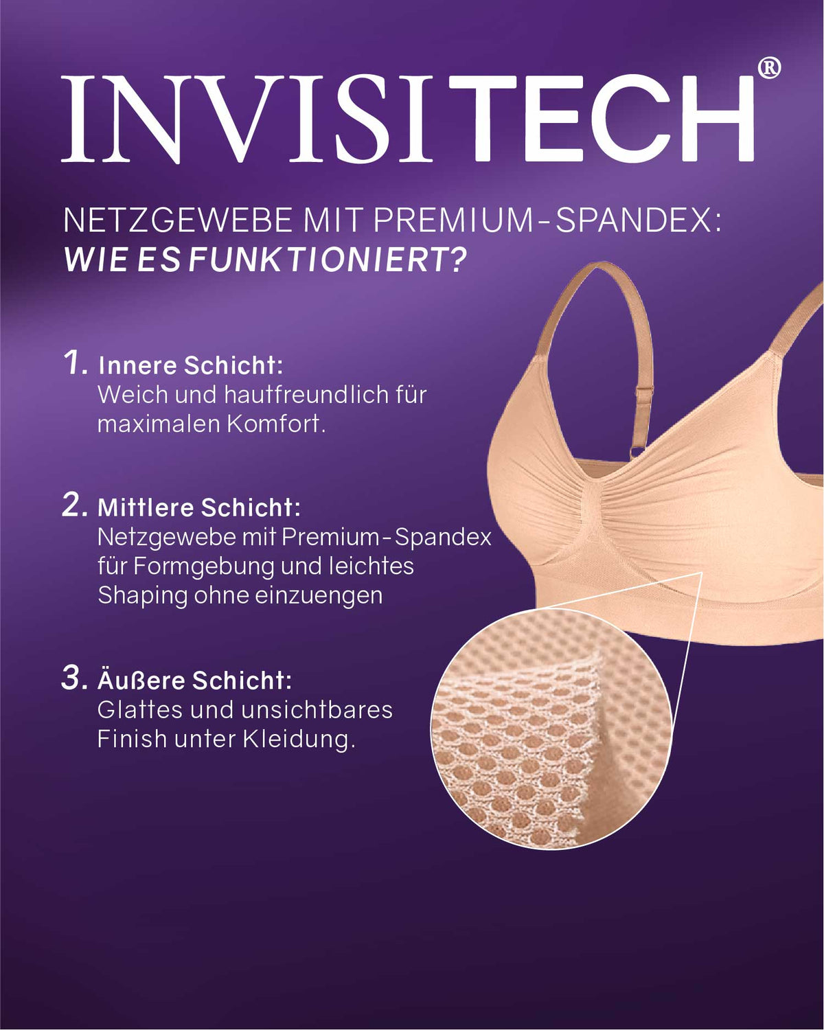 InvisiBra "Soft" - Bügelloser BH zum reinschlüpfen