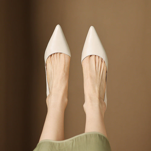 Ceyra Leder Kitten Heels