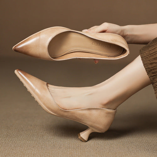 Calenne Leder Kitten Heels