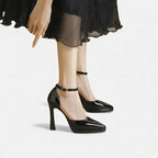 Rosa Leder-High Heels