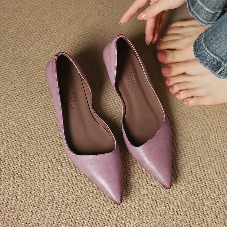 Orlisse Leder Kitten Heel Pumps