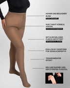 InvisiTights™ | gefütterte Strumpfhose | mit gefüttertem Fuß