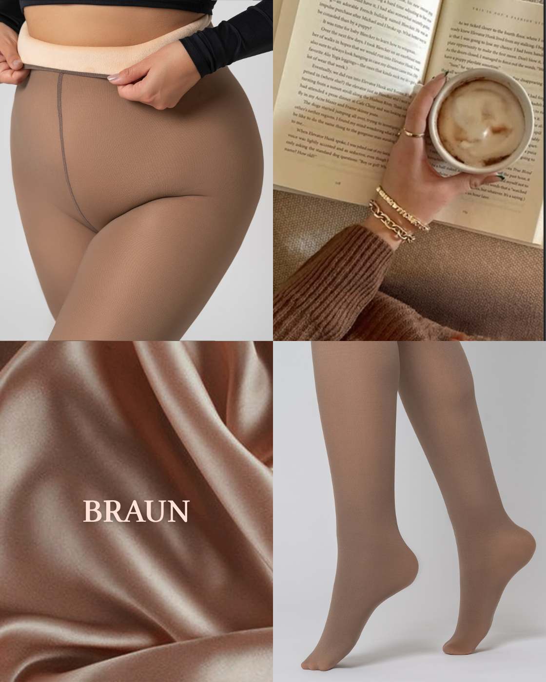 InvisiTights™ | gefütterte Strumpfhose | mit gefüttertem Fuß