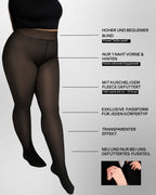 InvisiTights™ | gefütterte Strumpfhose | mit gefüttertem Fuß