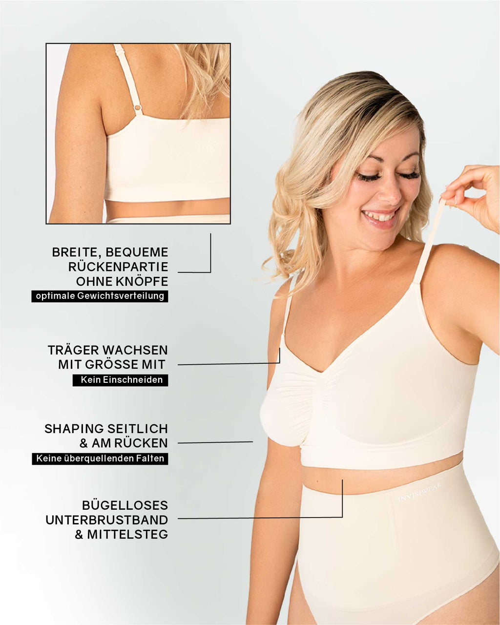 InvisiBra "Soft" - Bügelloser BH zum reinschlüpfen