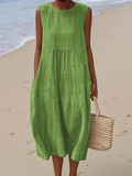 Sara™ gemustertes Midi-Kleid