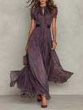 Ashley | Vintage elegantes Chiffon-Maxikleid