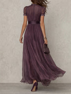 Ashley | Vintage elegantes Chiffon-Maxikleid