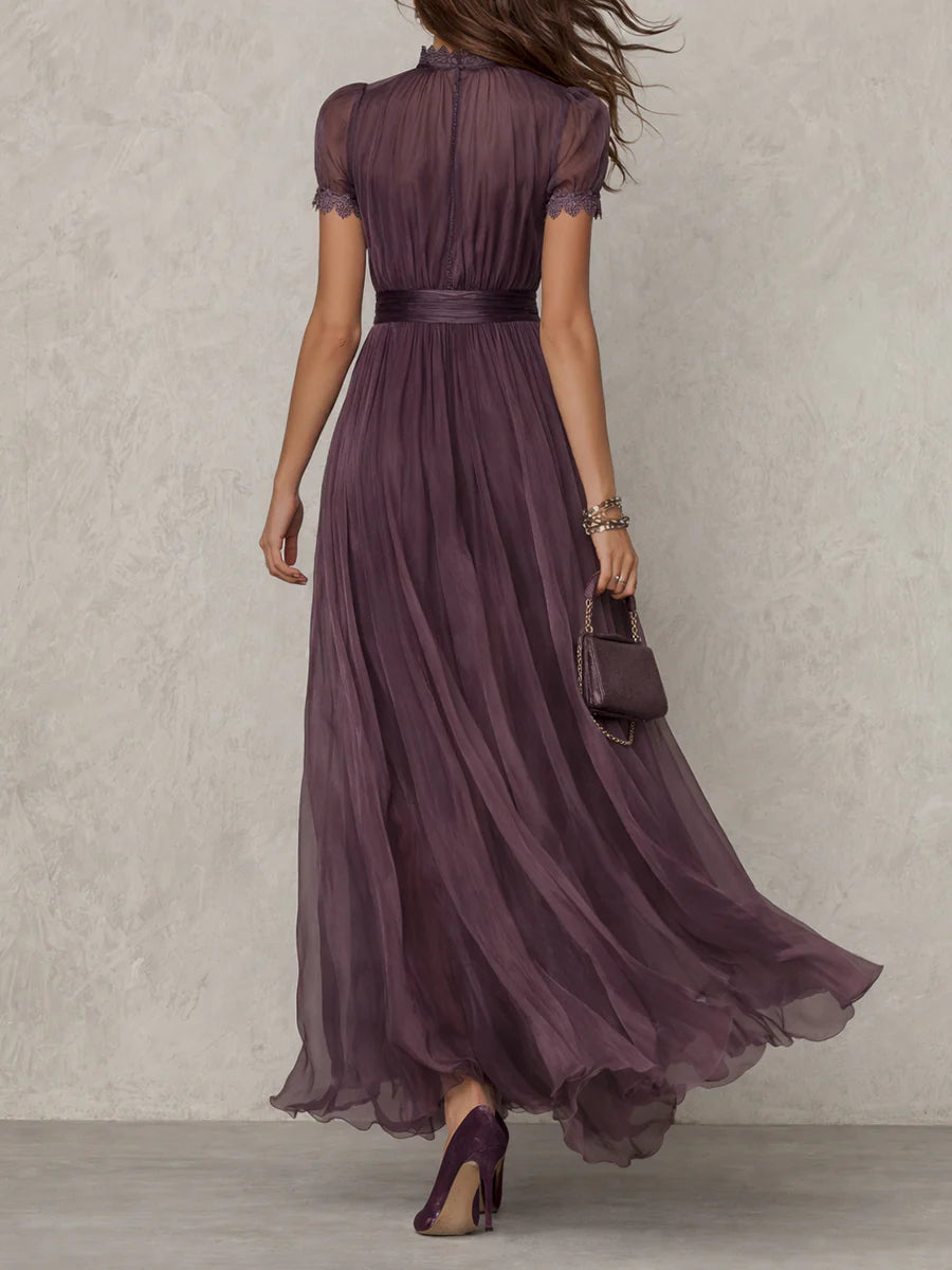 Ashley | Vintage elegantes Chiffon-Maxikleid