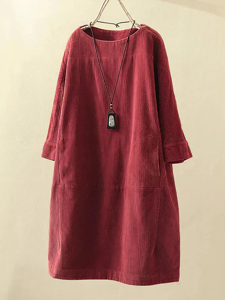 Velvra™ - Gemütliche Vintage Cord Tunika