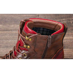 Oxford-Stiefel aus Leder