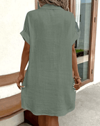 Luz™ - Bequemes Hemdkleid mit Knöpfen