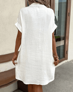 Luz™ - Bequemes Hemdkleid mit Knöpfen