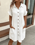 Luz™ - Bequemes Hemdkleid mit Knöpfen