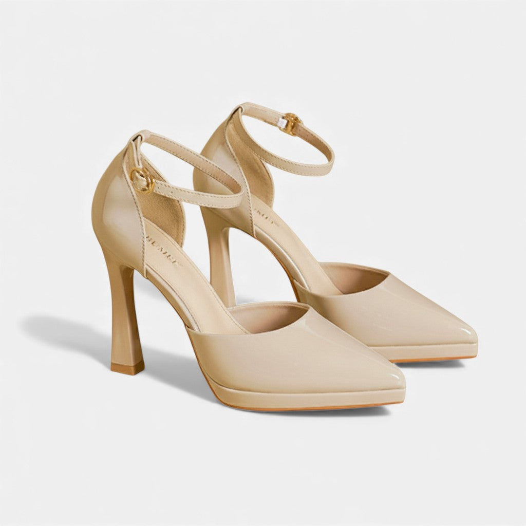 Rosa Leder-High Heels