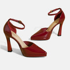 Rosa Leder-High Heels