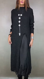 Artone™ - Elegantes Zweiteiliges Set – langer Pullover und Passendes Kleid