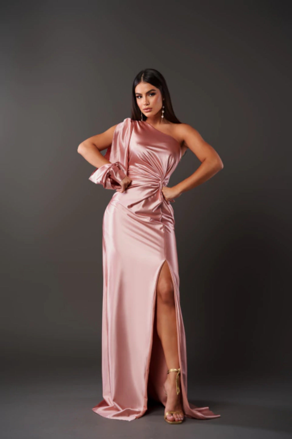 Dorie™ - Asymmetrisches Kleid mit Langem Schlitz