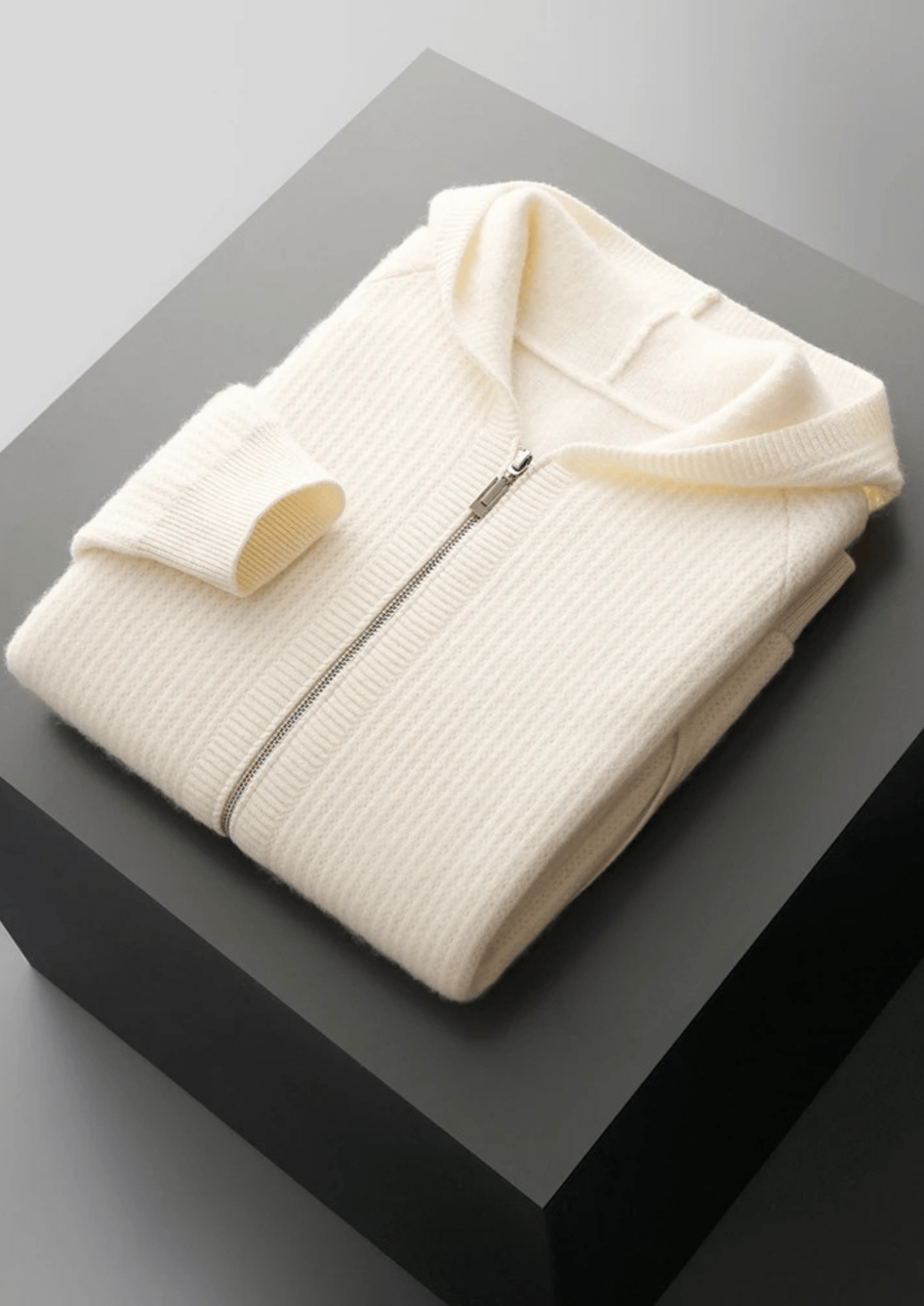 Merino Zip-Hoodie aus extra feiner Merinowolle