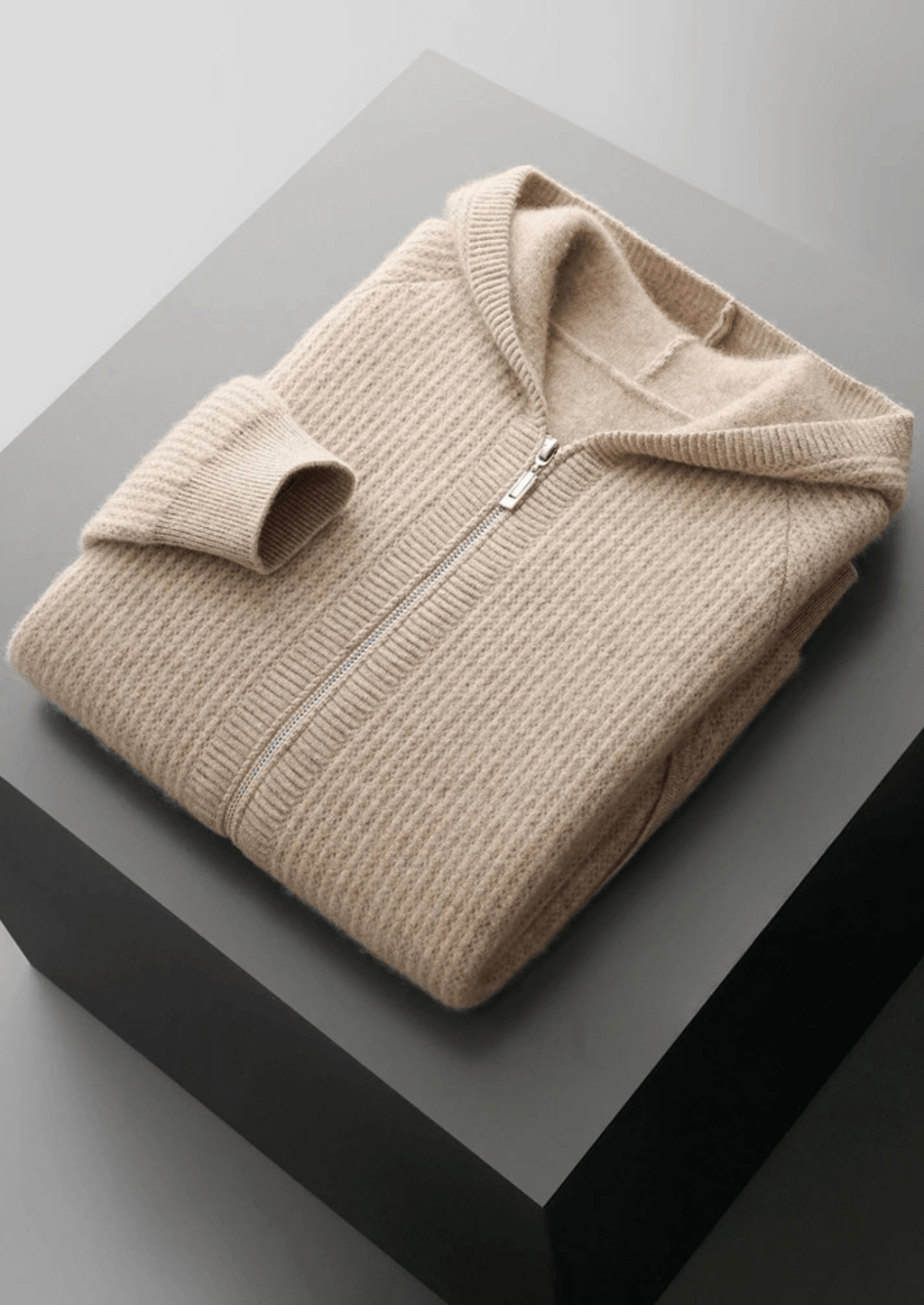 Merino Zip-Hoodie aus extra feiner Merinowolle