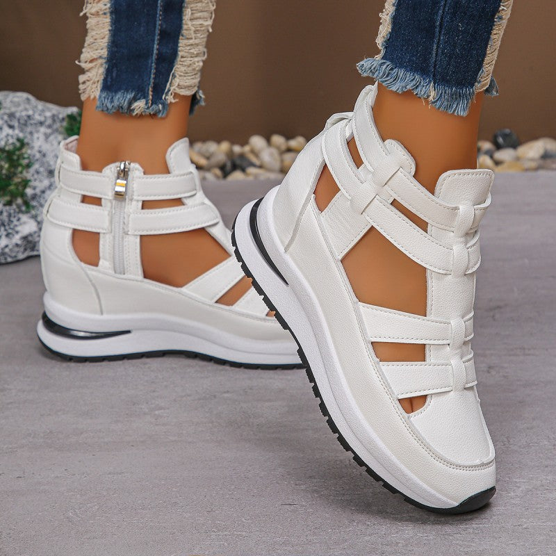 Bequeme leichte Wedges mit seitlichem Reißverschluss