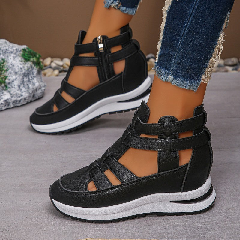 Bequeme leichte Wedges mit seitlichem Reißverschluss
