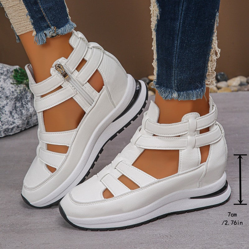 Bequeme leichte Wedges mit seitlichem Reißverschluss