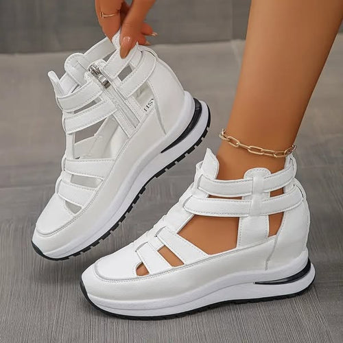 Bequeme leichte Wedges mit seitlichem Reißverschluss